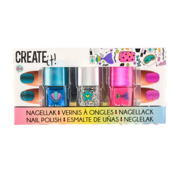 Create It! - Nagellack 3er Set - Meerjungfrau 1 Create It! - Nagellack 3er Set - Meerjungfrau