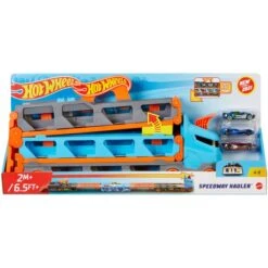 MATTEL Hot Wheels City - 2 In 1 Rennbahn-Transporter -Kinderspielzeug Verkauf 226357 887961925203 mattel hotwheels rennbahn transporter 04