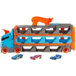 MATTEL Hot Wheels City - 2 In 1 Rennbahn-Transporter -Kinderspielzeug Verkauf 226357 887961925203 mattel hotwheels rennbahn transporter 05