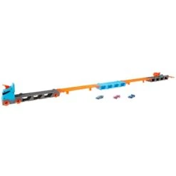 MATTEL Hot Wheels City - 2 In 1 Rennbahn-Transporter -Kinderspielzeug Verkauf 226357 887961925203 mattel hotwheels rennbahn transporter 06