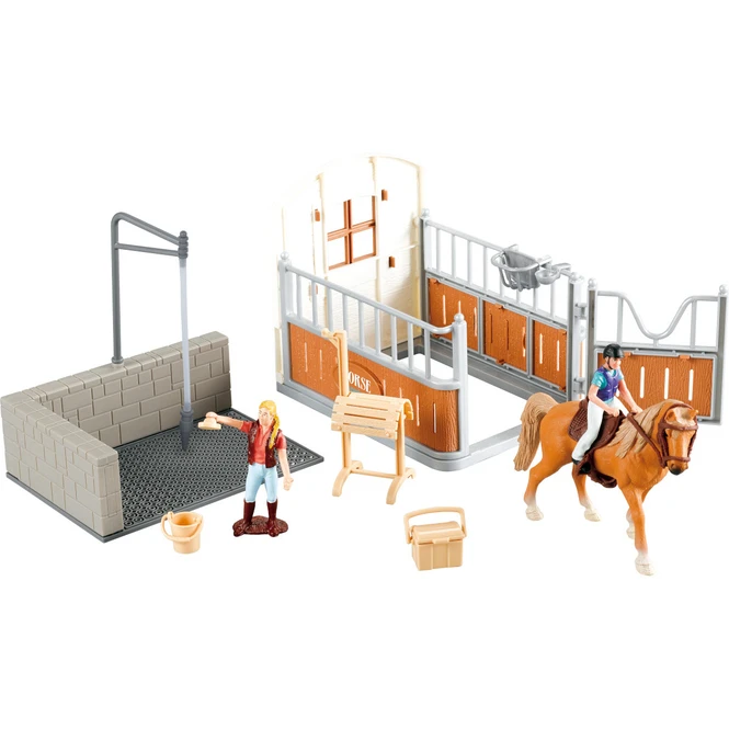 Besttoy - Pferdewaschplatz Mit Box 1 Besttoy - Pferdewaschplatz Mit Box