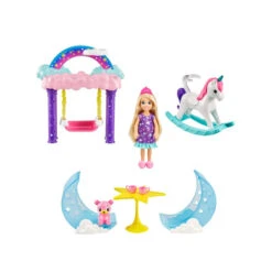 MATTEL Barbie Dreamtopia - Chelsea Regenbogen-Schaukel-Spielset Mit Puppe