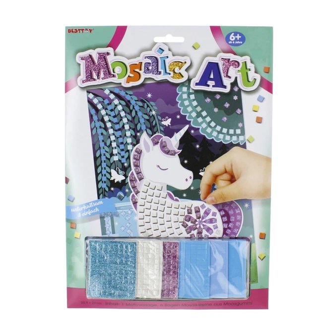 Besttoy - Glitzermosaik Bastelset - Einhorn 1 Besttoy - Glitzermosaik Bastelset - Einhorn