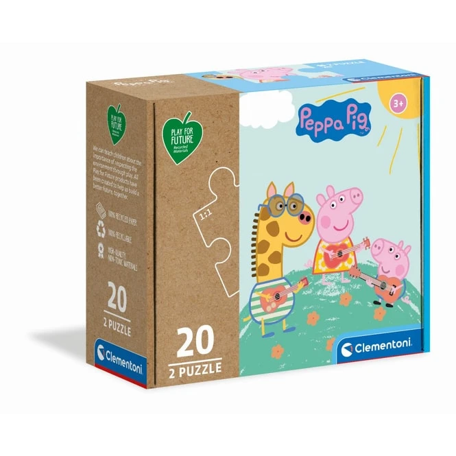Clementoni Peppa Wutz - Play For Future - Kinderpuzzle - 2 X 20 Teile 3 Clementoni Peppa Wutz - Play For Future - Kinderpuzzle - 2 X 20 Teile – Bild 3
