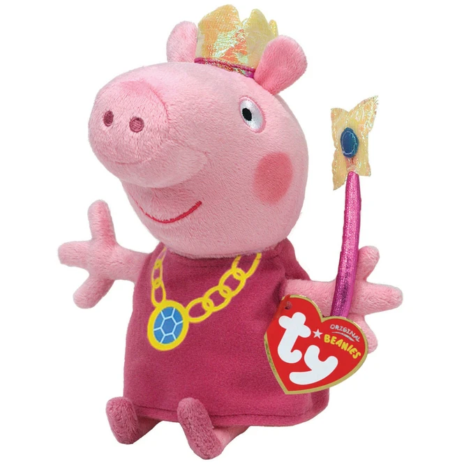 Peppa Wutz - TY Beanie Babies - Peppa Prinzessin - Ca. 15 Cm 1 Peppa Wutz - TY Beanie Babies - Peppa Prinzessin - Ca. 15 Cm