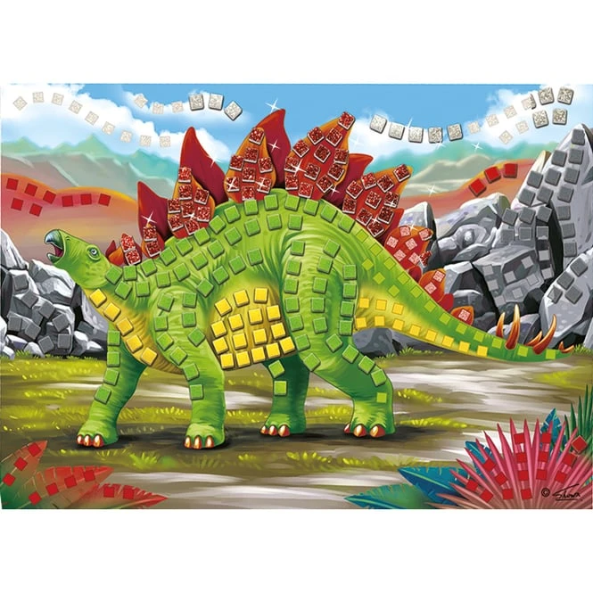 Besttoy - Glitzermosaik Bastelset - Stegosaurus 1 Besttoy - Glitzermosaik Bastelset - Stegosaurus