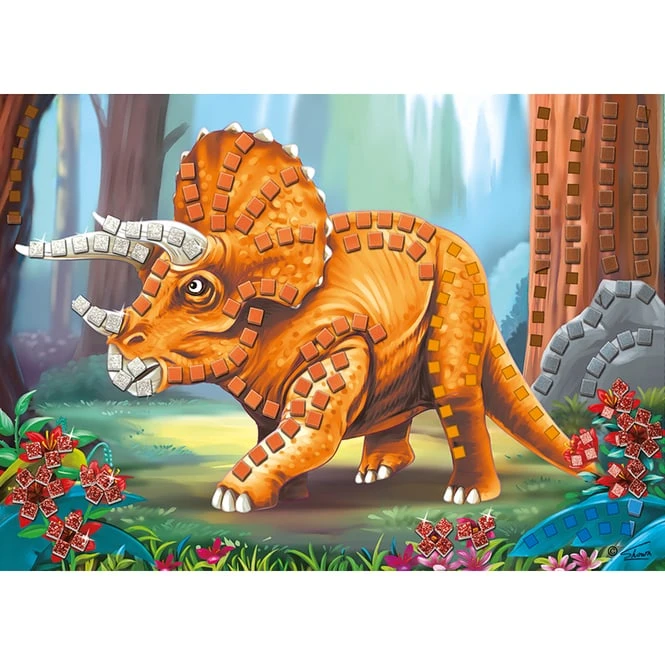 Besttoy - Glitzermosaik Bastelset - Triceratops 1 Besttoy - Glitzermosaik Bastelset - Triceratops