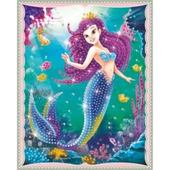 Besttoy - Strasssteinebild Meerjungfrau Lila Haare