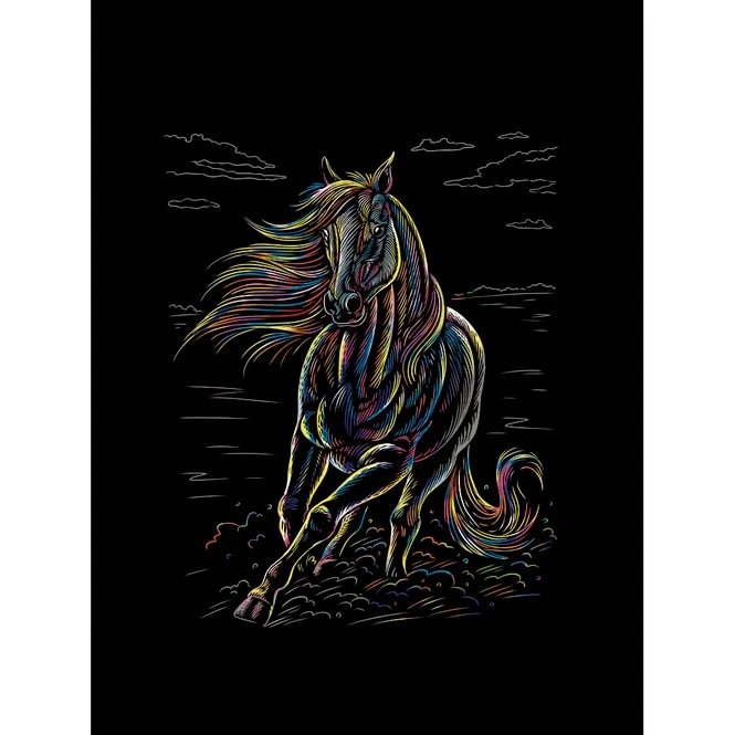 Besttoy - Kratzbild Pferd Am Strand 1 Besttoy - Kratzbild Pferd Am Strand