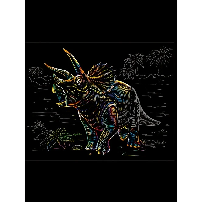 Besttoy - Kratzbild Triceratops 1 Besttoy - Kratzbild Triceratops