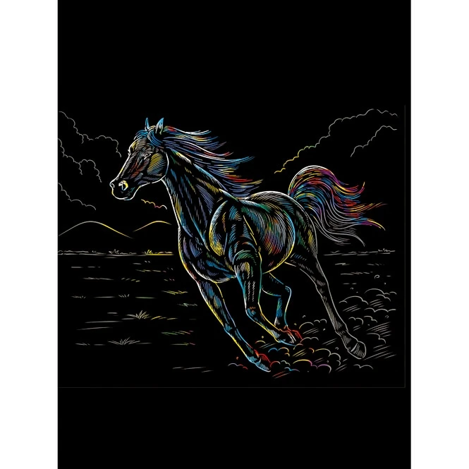 Besttoy - Kratzbild Pferd In Bergen 1 Besttoy - Kratzbild Pferd In Bergen