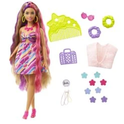 MATTEL Barbie - Totally Hair - Puppe Im Blumenlook 9 MATTEL Barbie - Totally Hair - Puppe Im Blumenlook -Kinderspielzeug Verkauf 240509 194735014866 barbie blumenprint curvy