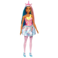 MATTEL Barbie Dreamtopia - Einhorn Puppe Im Regenbogen Look