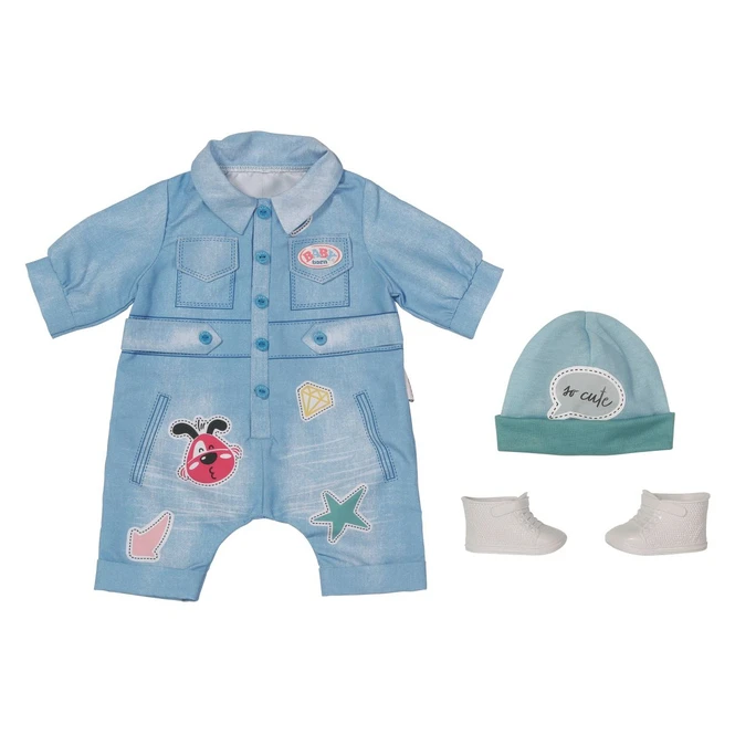 Zapf Creation BABY Born - Deluxe Jeans Overall - 43 Cm 1 Zapf Creation BABY Born - Deluxe Jeans Overall - 43 Cm