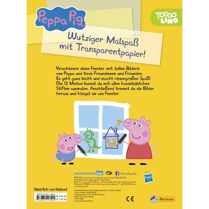 Peppa Wutz - Mein Fenstermalbuch 1 Peppa Wutz - Mein Fenstermalbuch