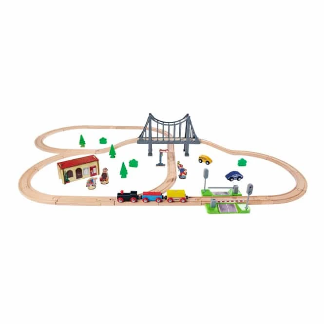 Eichhorn Bahnset Mit Brücke - 55 Tlg. 1 Eichhorn Bahnset Mit Brücke - 55 Tlg.