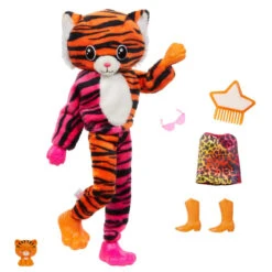 MATTEL Barbie - Cutie Reveal - Dschungel Reihe - Tiger -Kinderspielzeug Verkauf 249505 194735106561 Mattel Barbie Tiger 06