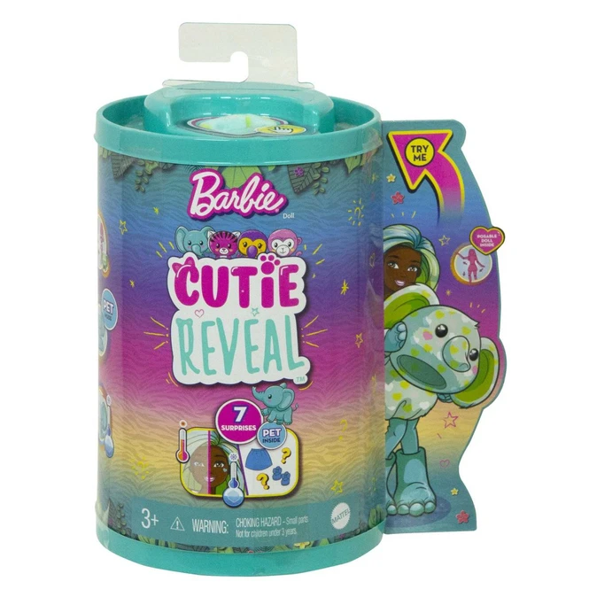 MATTEL Barbie - Cutie Reveal - Dschungel Reihe - Chelsea - Elefant 4 MATTEL Barbie - Cutie Reveal - Dschungel Reihe - Chelsea - Elefant – Bild 4