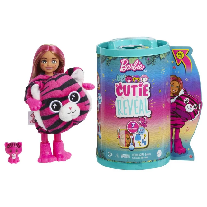 MATTEL Barbie - Cutie Reveal - Dschungel Reihe - Chelsea - Tiger 2 MATTEL Barbie - Cutie Reveal - Dschungel Reihe - Chelsea - Tiger – Bild 2