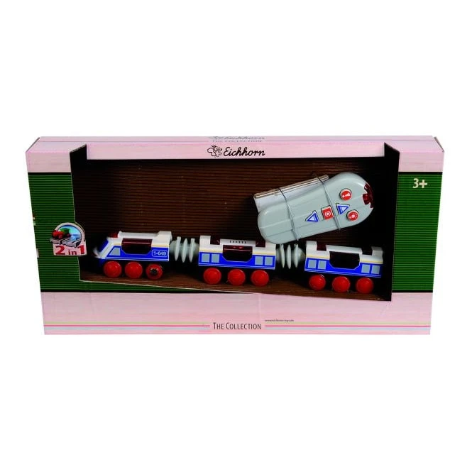Eichhorn Zug Mit Infrarot-Fernsteuerung, Holzeisenbahn, Simba Toys 1 Eichhorn Zug Mit Infrarot-Fernsteuerung, Holzeisenbahn, Simba Toys